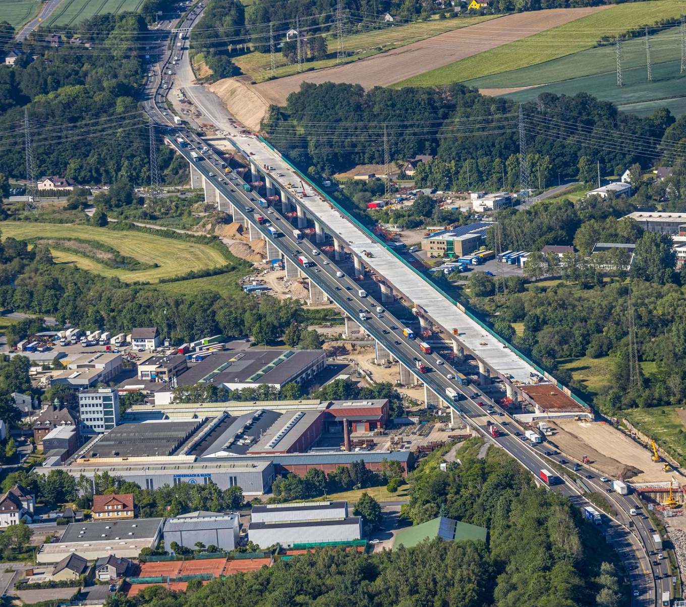 Lennetalbrücke Querverschubg Lennetalbrücke