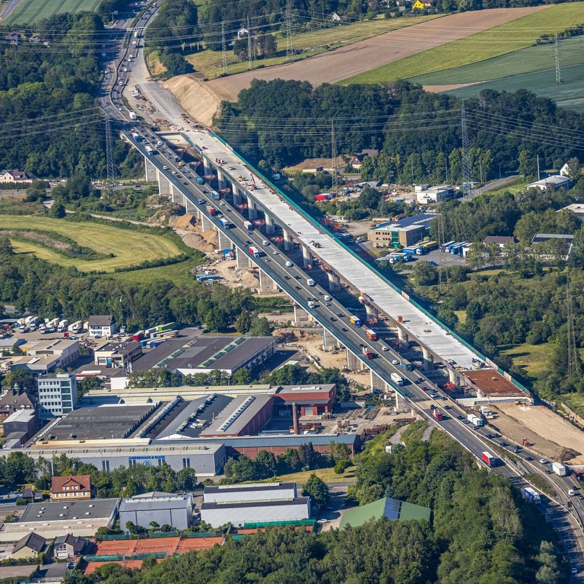 Lennetalbrücke Querverschub Lennetalbrücke A45
